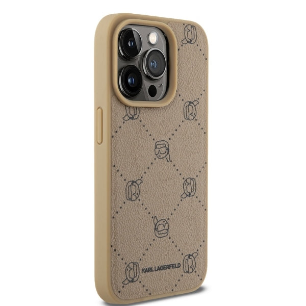 Karl Lagerfeld MagSafe dėklas iPhone 15 Pro Max – smėlinis
