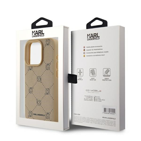 Karl Lagerfeld MagSafe dėklas iPhone 15 Pro Max – smėlinis