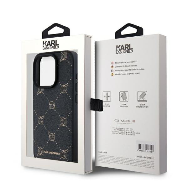 Karl Lagerfeld MagSafe dėklas iPhone 15 Pro Max – juodas -- iPhone 15 Pro Max