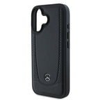 Mercedes-Benz Leather Urban dėklas iPhone 16 – juodas