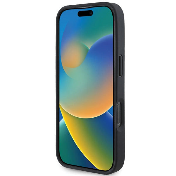 Mercedes-Benz MB Waves Leather dėklas iPhone 16 Pro Max – raudonas -- iPhone 16 Pro Max