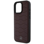 Mercedes-Benz MB Waves Leather dėklas iPhone 16 Pro Max – raudonas -- iPhone 16 Pro Max