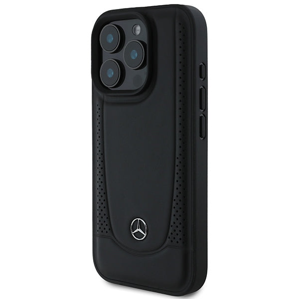 Mercedes-Benz Leather Urban dėklas iPhone 16 Pro Max – juodas