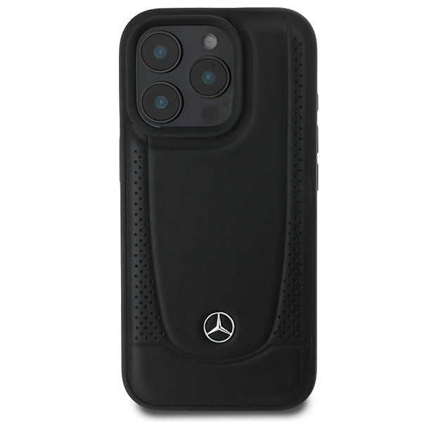 Mercedes-Benz Leather Urban dėklas iPhone 16 Pro Max – juodas