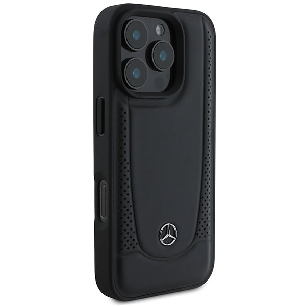 Mercedes-Benz Leather Urban dėklas iPhone 16 Pro Max – juodas