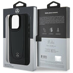 Mercedes-Benz Leather Urban dėklas iPhone 16 Pro Max – juodas