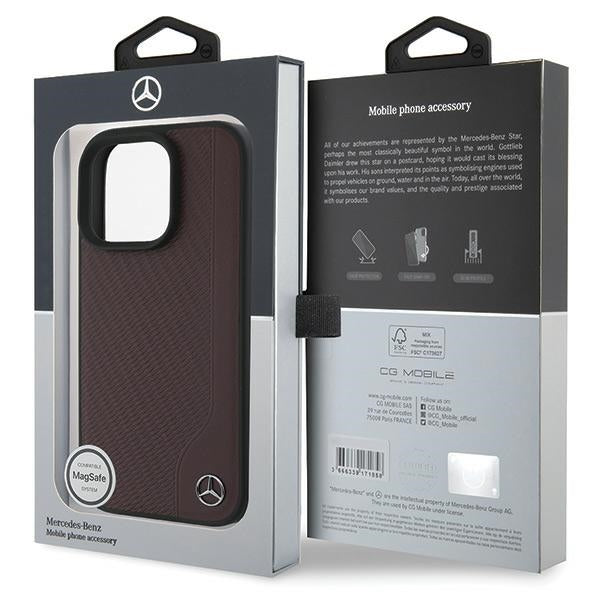 Mercedes-Benz MagSafe odinis dėklas iPhone 16 Pro – raudonas