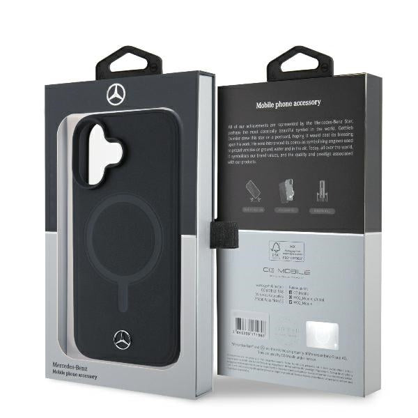 Mercedes-Benz odinis MagSafe dėklas iPhone 16 Plus – juodas