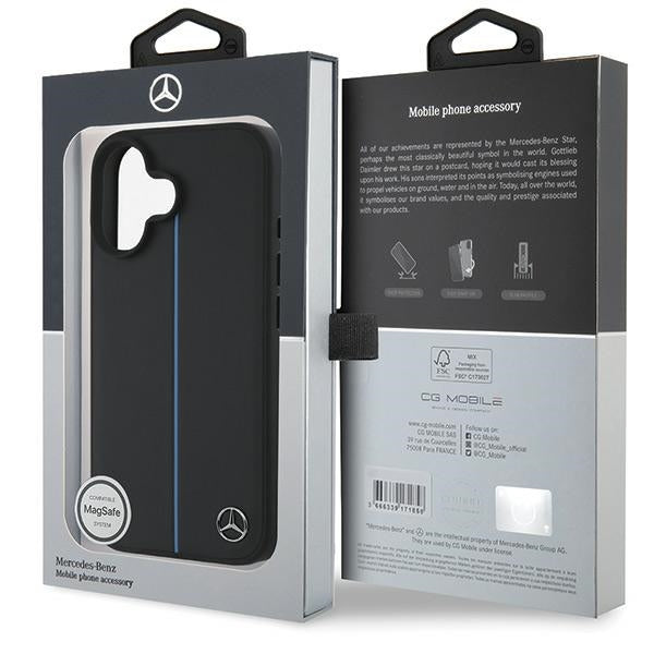 Mercedes-Benz odinis MagSafe dėklas iPhone 16 – juodas