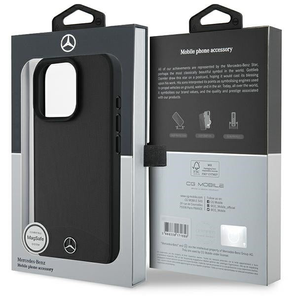 Mercedes-Benz odinis MagSafe dėklas iPhone 16 Pro Max – juodas