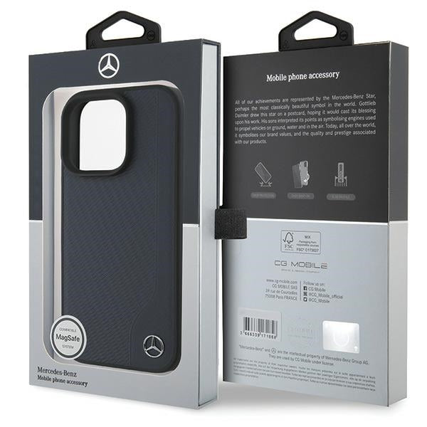 Mercedes-Benz odinis MagSafe dėklas iPhone 16 Pro Max – mėlynas -- iPhone 16 Pro Max
