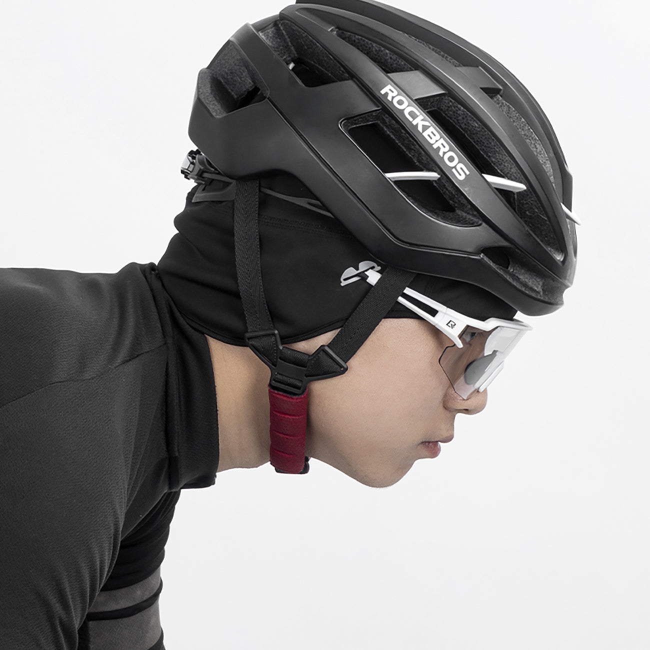 Rockbros Dala žiemos dviratininkavimo šalmo kepurė su akinių skylėmis - pilka -- Bicycle Helmets