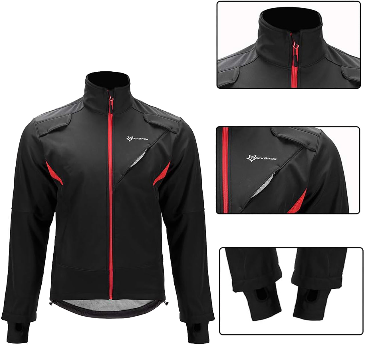 Rockbros YPW021 Vėjui atsparus dviračių sportinis šaltis XL - Juodas -- Cycling Jackets & Vests