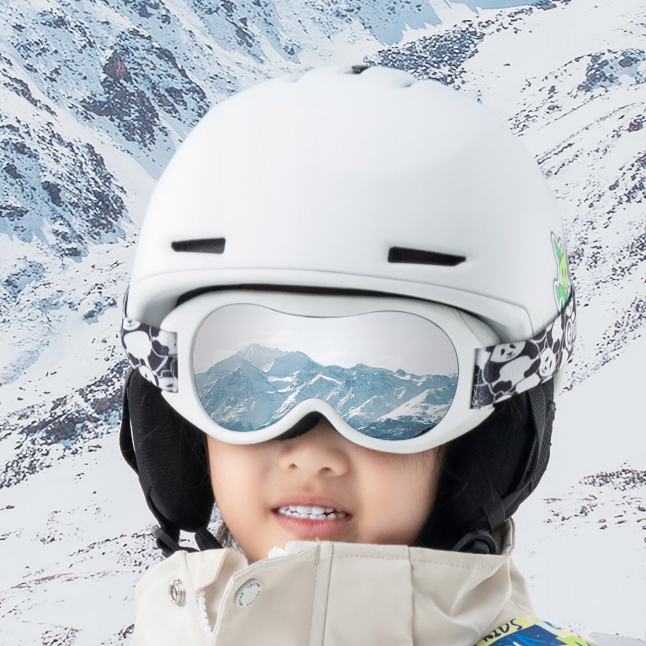 Qunature Panda Slidinėjimo akiniai vaikams - Juoda/Balta -- Cycling Eyewear