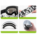 Qunature Panda Slidinėjimo akiniai vaikams - Juoda/Balta -- Cycling Eyewear