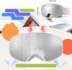 Qunature Pink slidžiavimo akiniai vaikams (dydis M/L) - Rožiniai -- Cycling Eyewear