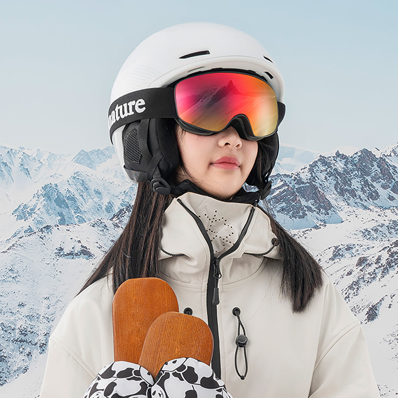 Qunature Black slidžiavimo akiniai vaikams (dydis M/L) - Juodi -- Cycling Eyewear