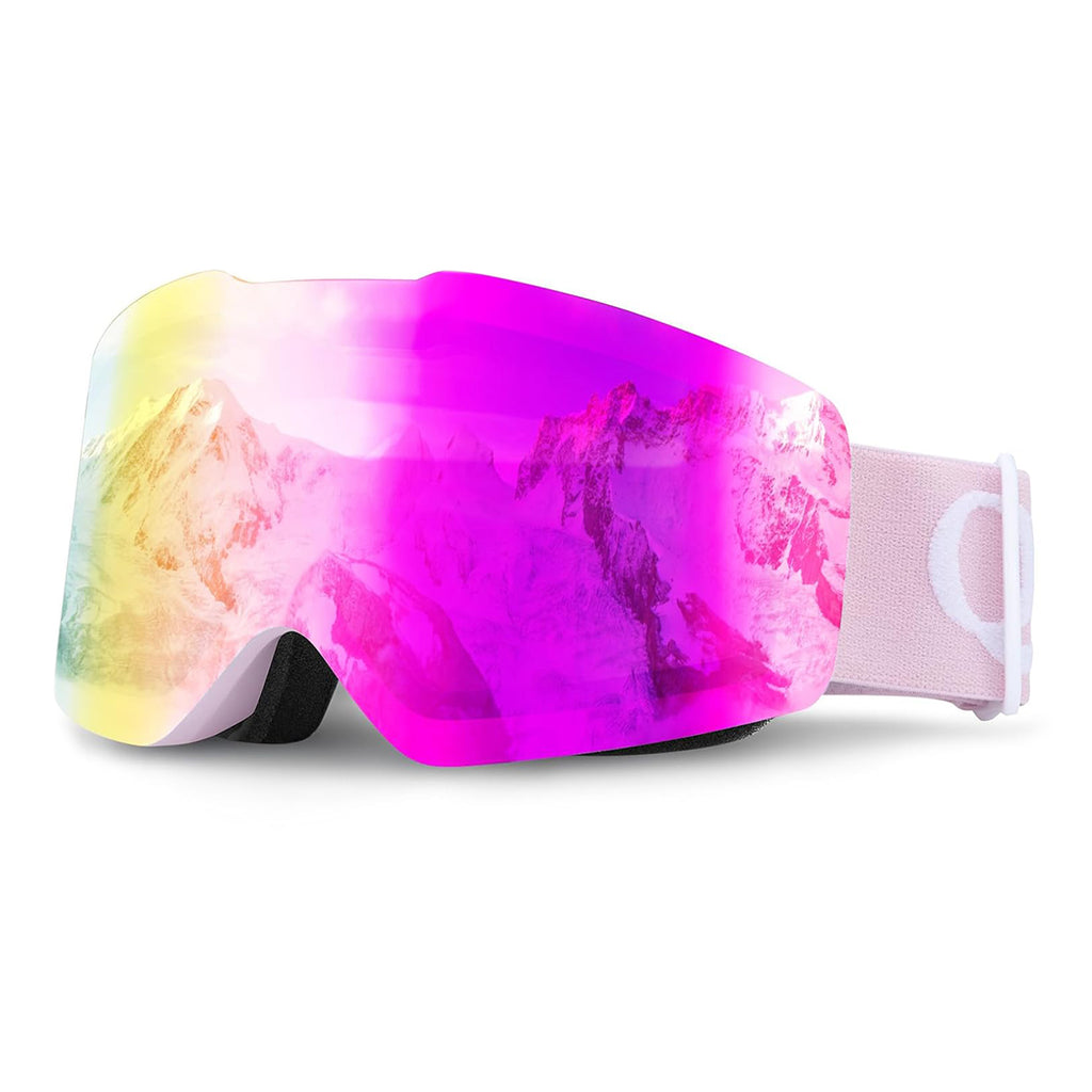 Qunature Pink be rėmelių slidžiavimo akiniai - Rožiniai -- Cycling Eyewear