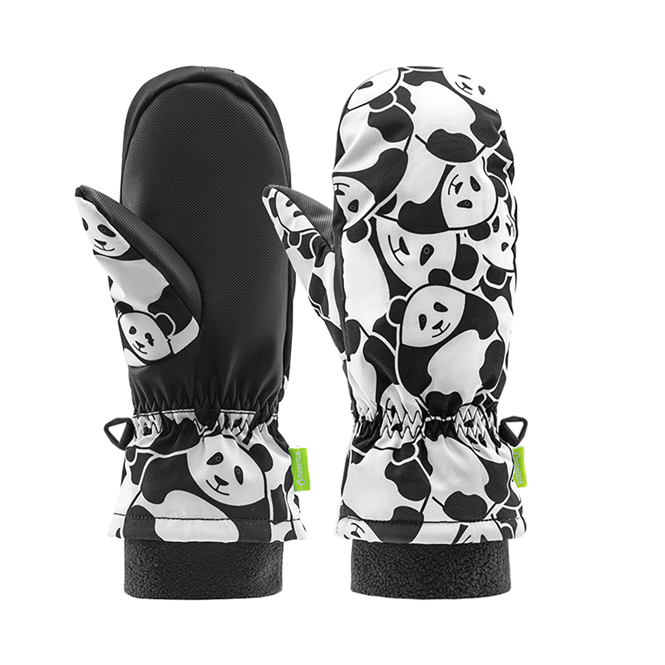Qunature Panda Heat Transfer vaikų žieminės pirštinės dydis S - juoda/balta -- Bicycle Gloves