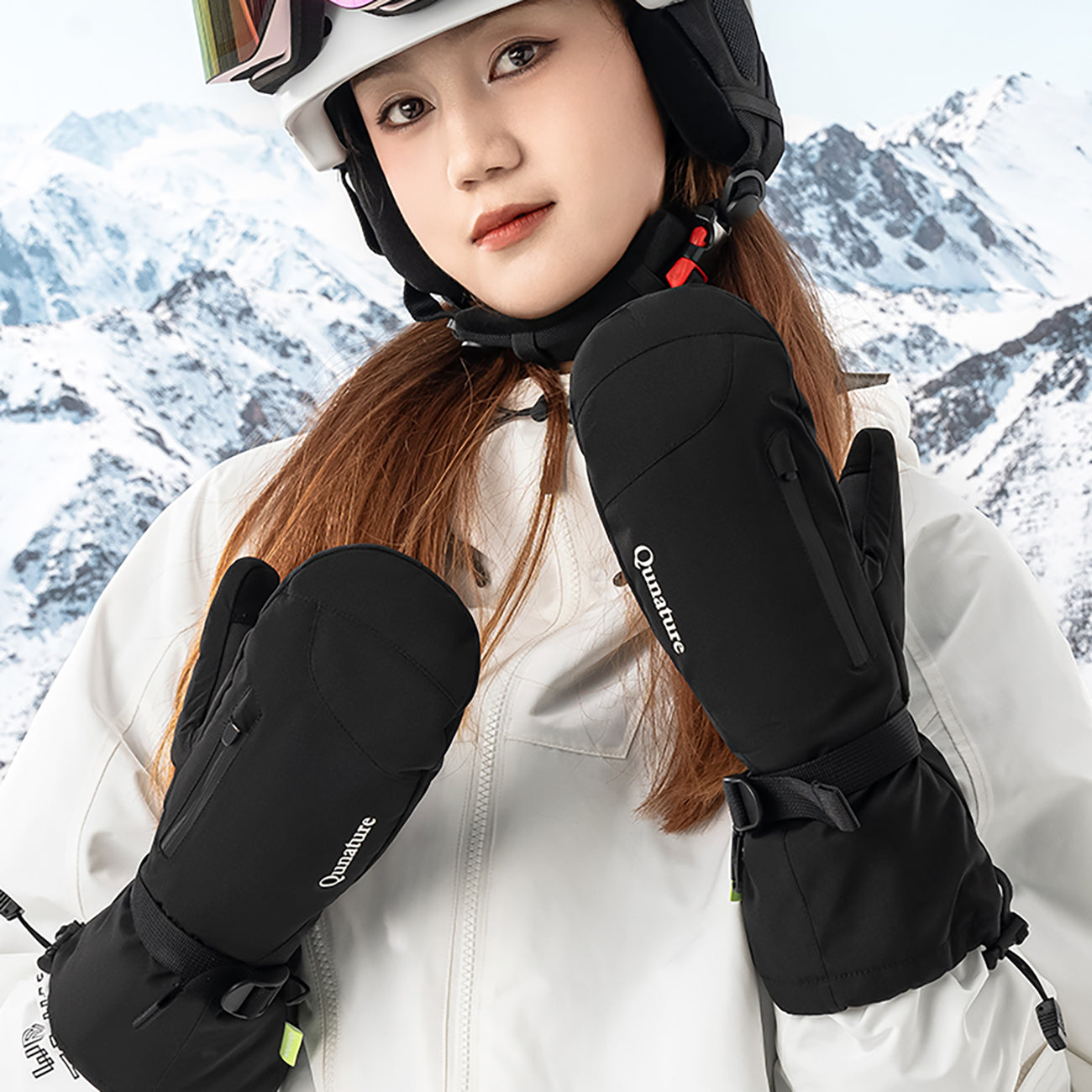Qunature Full Length žieminės pirštinės dydis M - juodos spalvos -- Bicycle Gloves