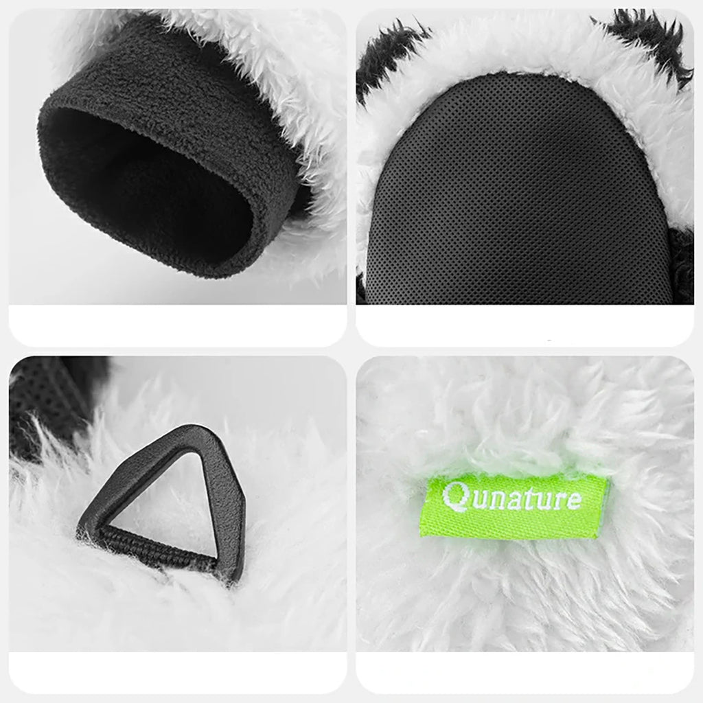 Qunature Panda žieminės pirštinės vaikams ir suaugusiems, dydis S - juoda/balta -- Bicycle Gloves