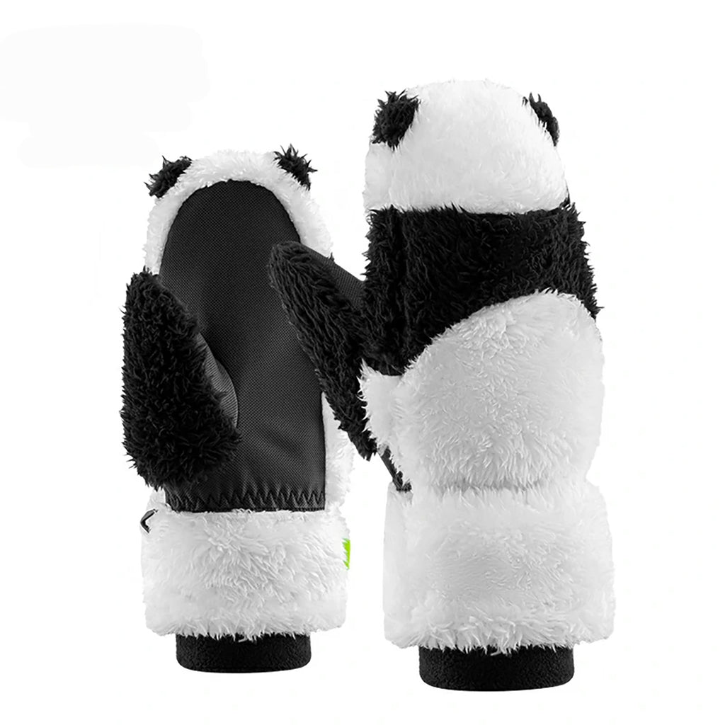 Qunature Panda žieminės pirštinės vaikams ir suaugusiems, dydis S - juoda/balta -- Bicycle Gloves