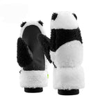 Qunature Panda žieminės pirštinės vaikams ir suaugusiems, dydis S - juoda/balta -- Bicycle Gloves