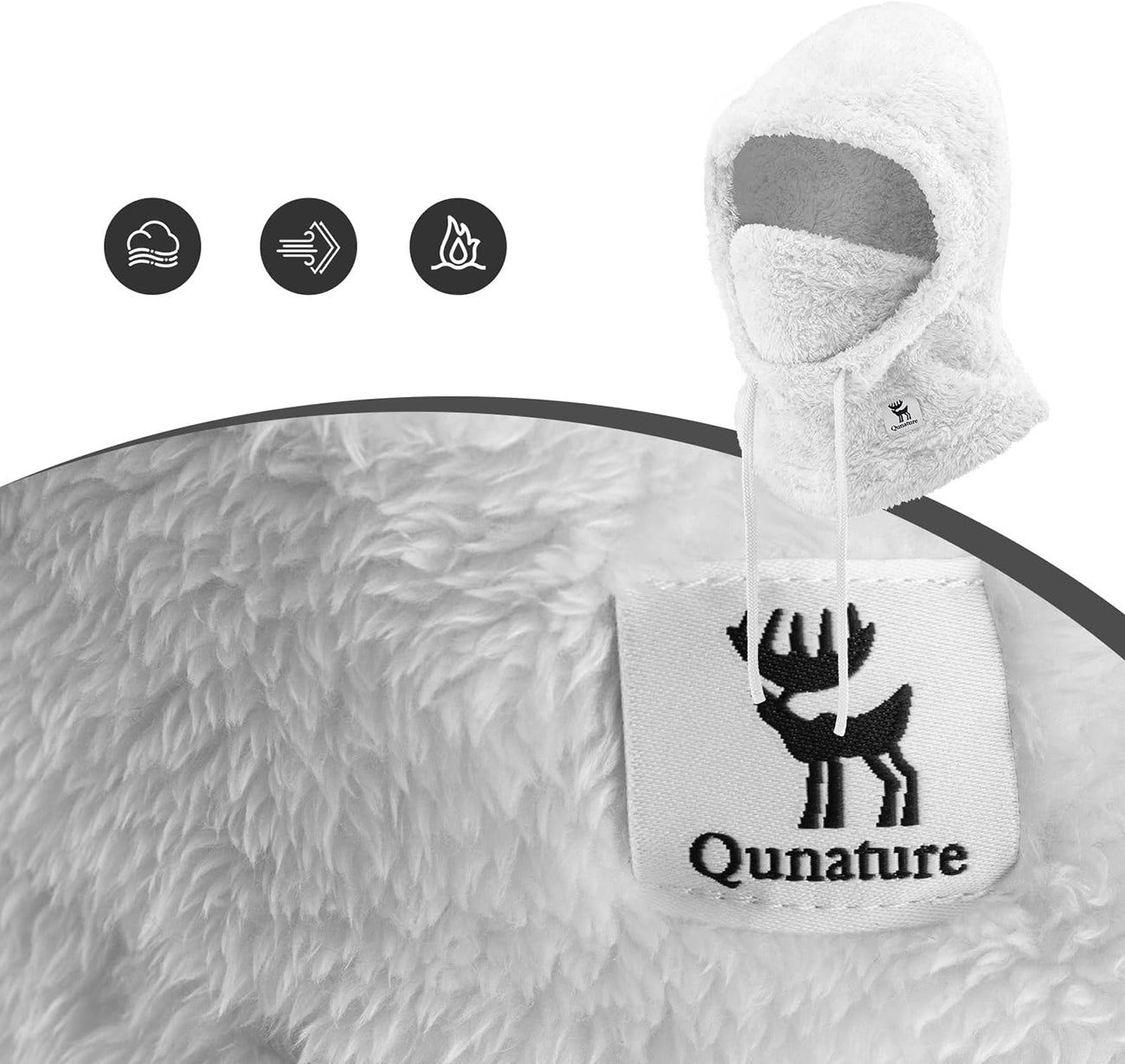 Qunature Arctic Velvet Žieminė Balaviklė Dydis L - Balta -- Cycling Caps & Headwear