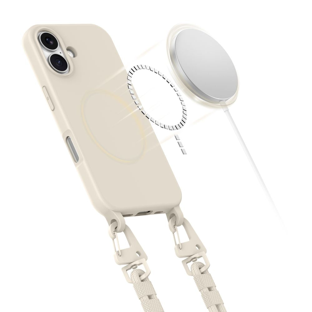Tech-Protect MagNecklace MagSafe dėklas iPhone 16 – smėlio -- iPhone 16