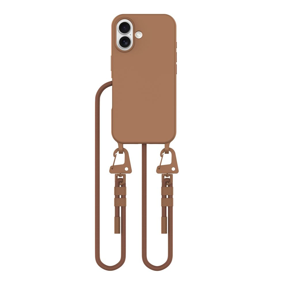 Tech-Protect MagNecklace MagSafe dėklas su virvele iPhone 16 – rudas -- iPhone 16