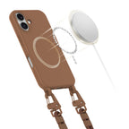 Tech-Protect MagNecklace MagSafe dėklas su virvele iPhone 16 – rudas -- iPhone 16