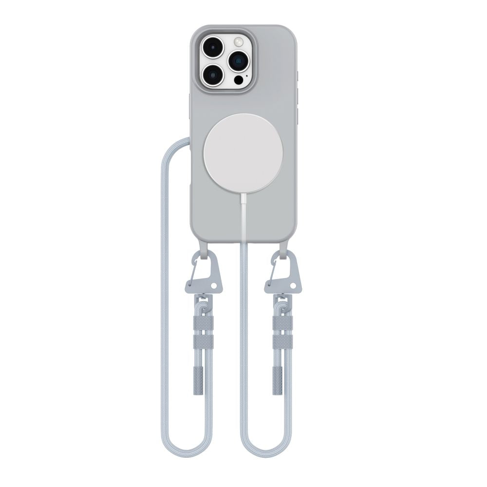 MagSafe dėklas su virvele iPhone 16 Pro Max – pilkas -- iPhone 16 Pro Max