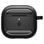 Spigen Rugged Armor dėklas AirPods 4 – juodas