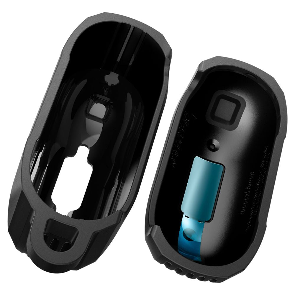 Spigen Rugged Armor dėklas AirPods 4 – juodas