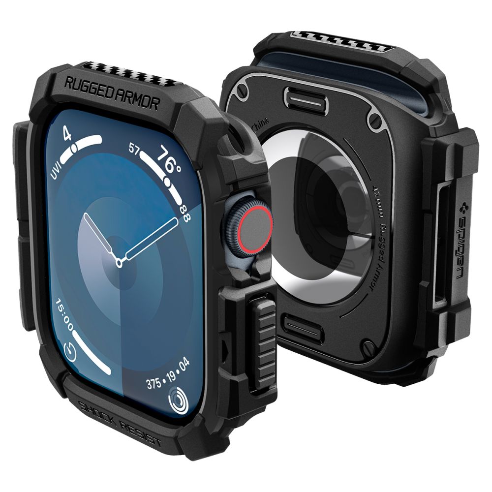 Spigen Rugged Armor dėklas Apple Watch 10 (42 mm) – juodas -- Apple Watch 10 (42mm)