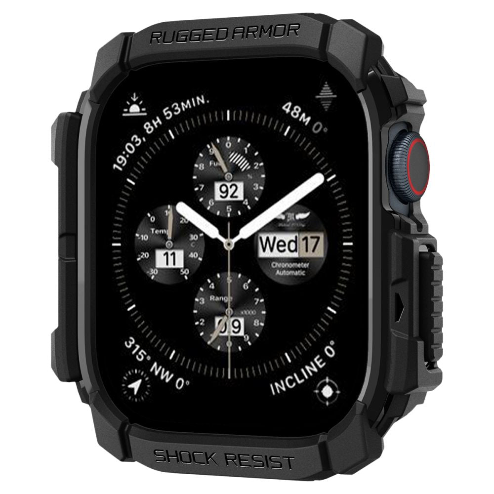 Spigen Rugged Armor dėklas Apple Watch 10 (42 mm) – juodas -- Apple Watch 10 (42mm)