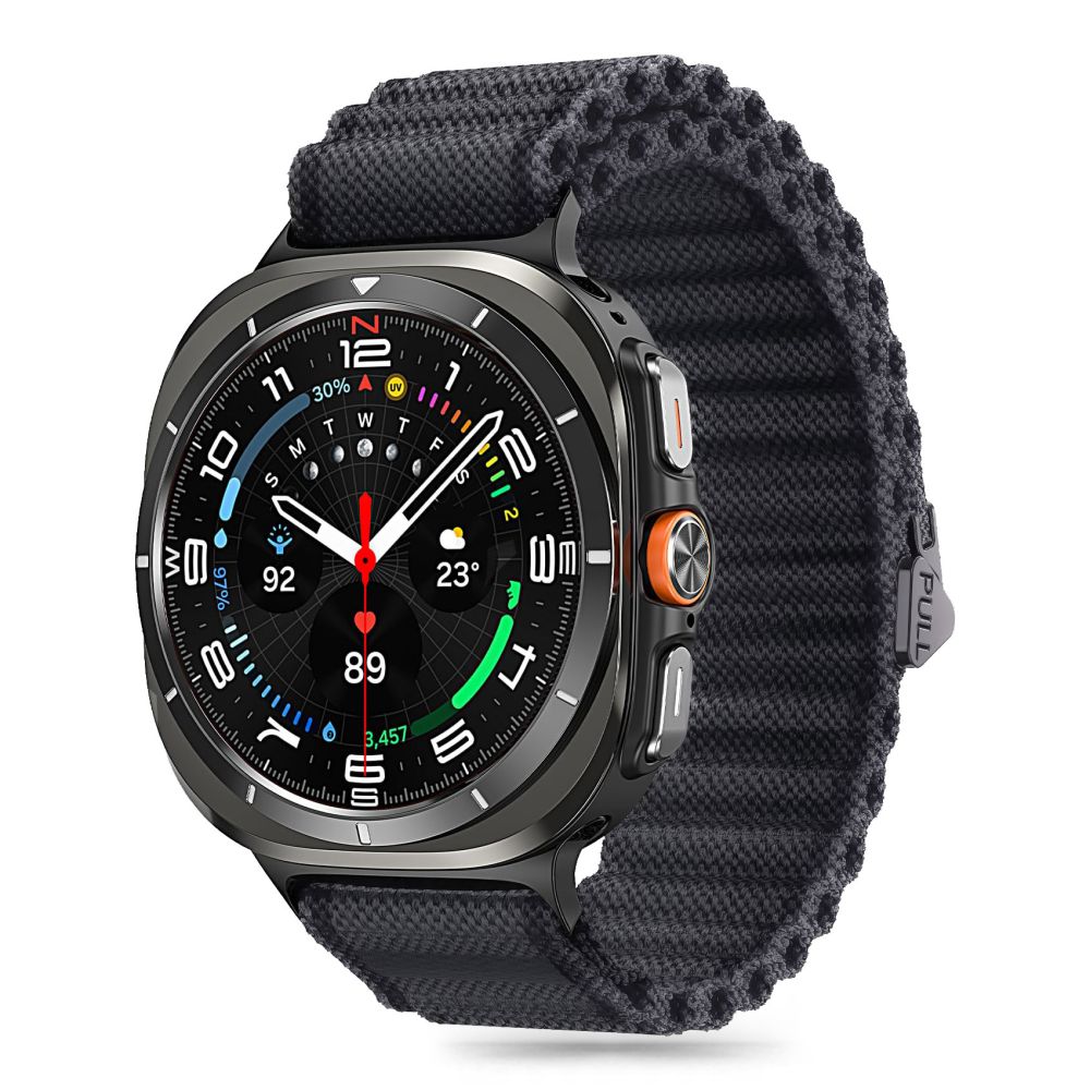 Tech-Protect Weave Pro dirželis, skirtas Samsung Galaxy Watch Ultra (47 mm) - juodas -- Samsung Galaxy Watch Ultra