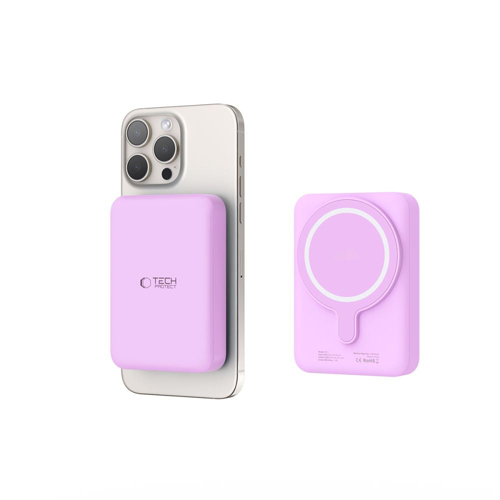 Tech-Protect išorinė baterija LifeMag MagSafe PB11 10000mAh - rožinis -- Powerbanks