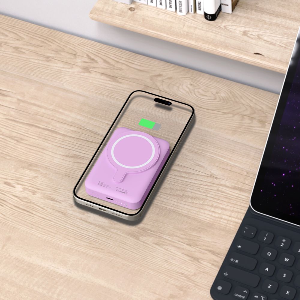 Tech-Protect išorinė baterija LifeMag MagSafe PB11 10000mAh - rožinis -- Powerbanks