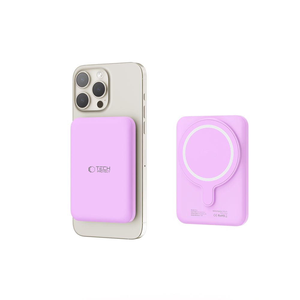 Tech-Protect išorinė baterija LifeMag MagSafe PB10 5000mAh - rožinis -- Powerbanks