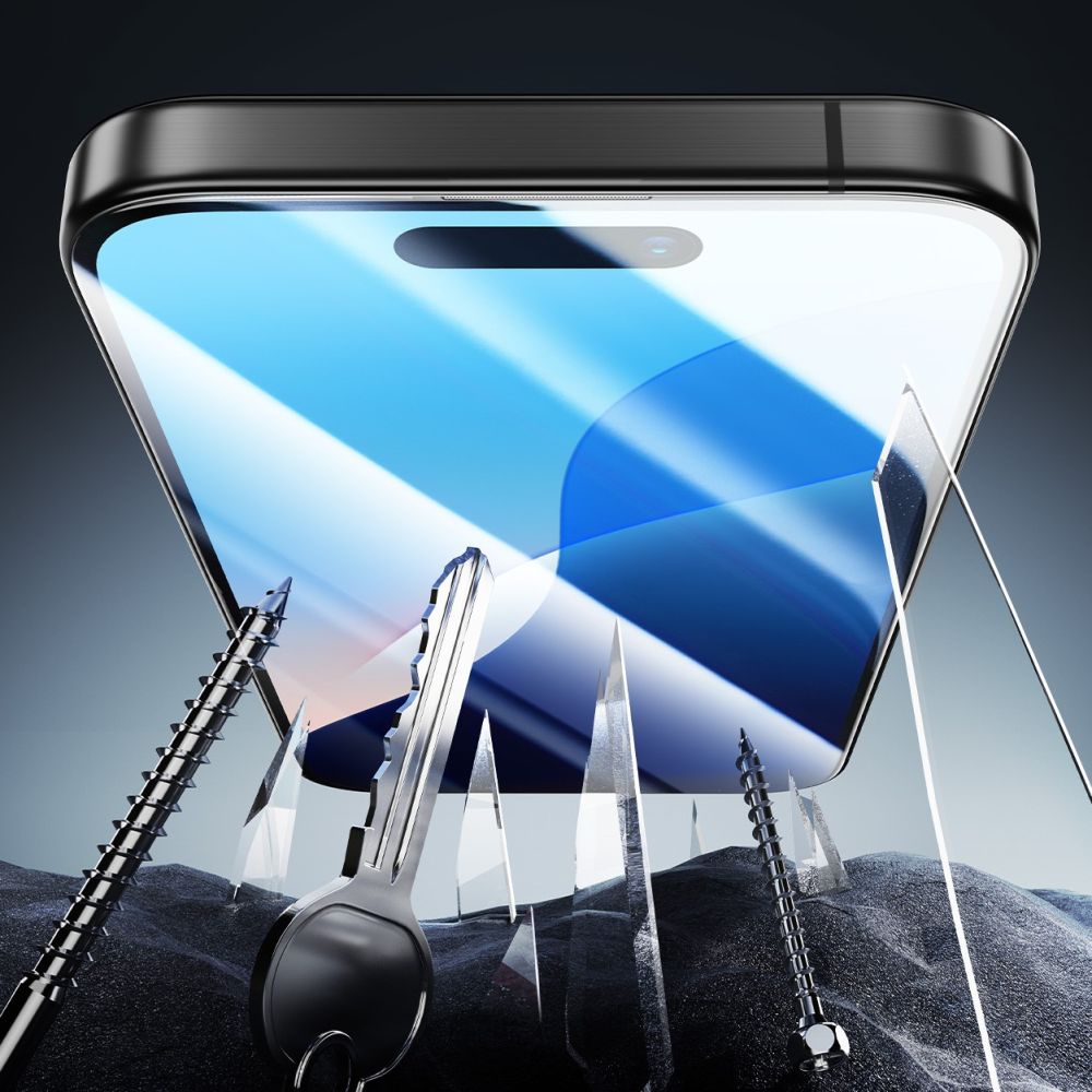 ESR Armorite stiklas iPhone 16 Pro Max – juodas rėmelis -- iPhone 16 Pro Max