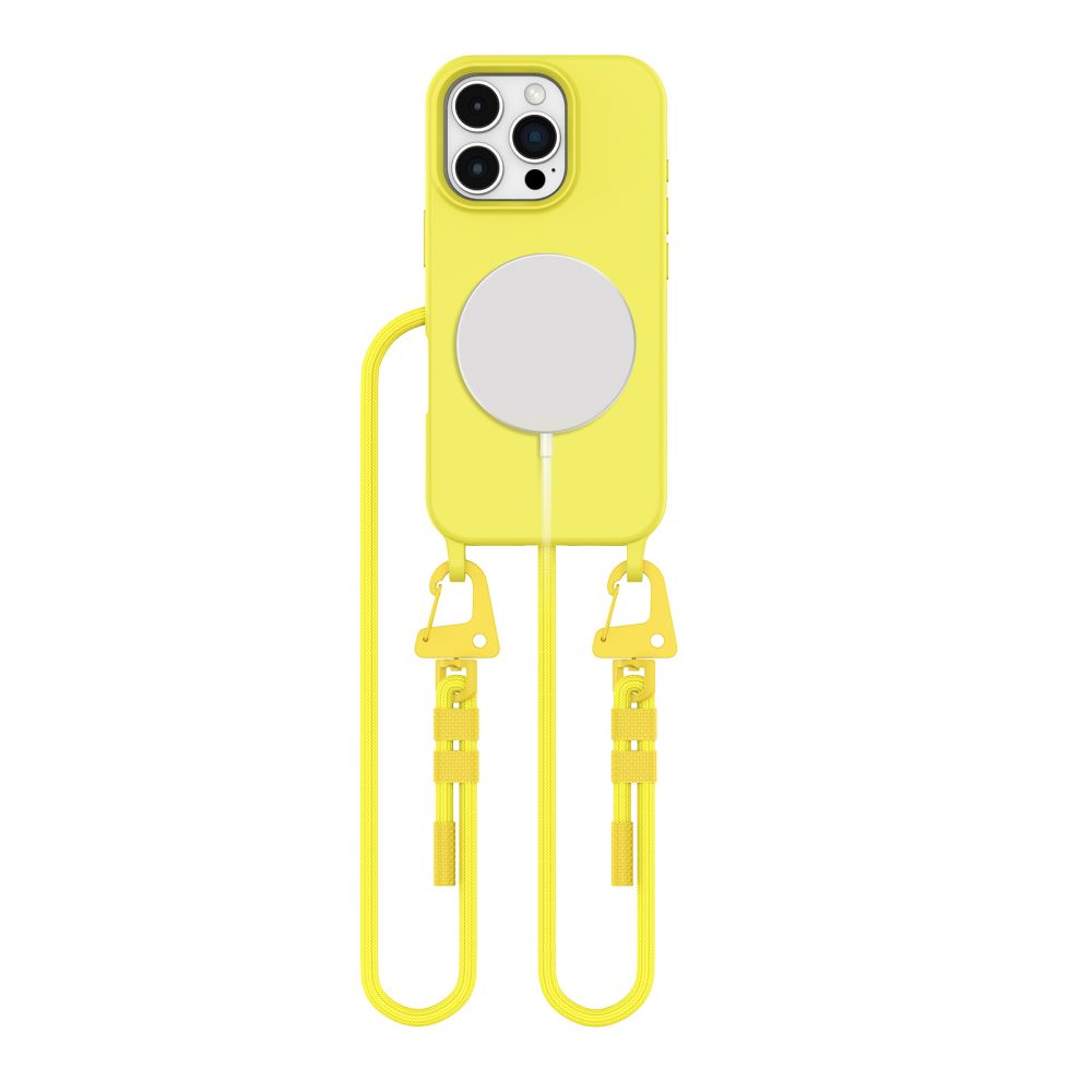 Tech-Protect MagSafe dėklas su virvele iPhone 16 Pro Max – geltonas -- iPhone 16 Pro Max