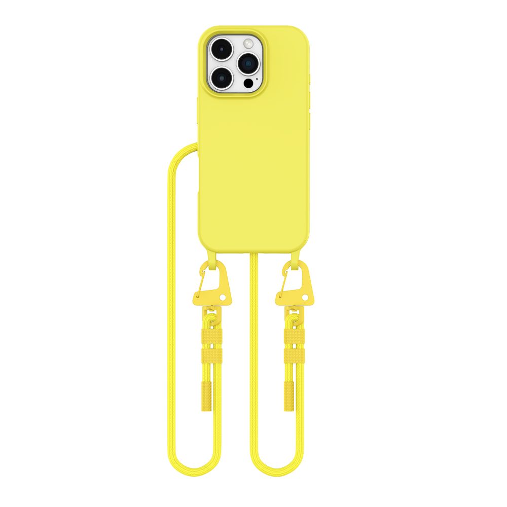 Tech-Protect MagSafe dėklas su virvele iPhone 16 Pro Max – geltonas -- iPhone 16 Pro Max