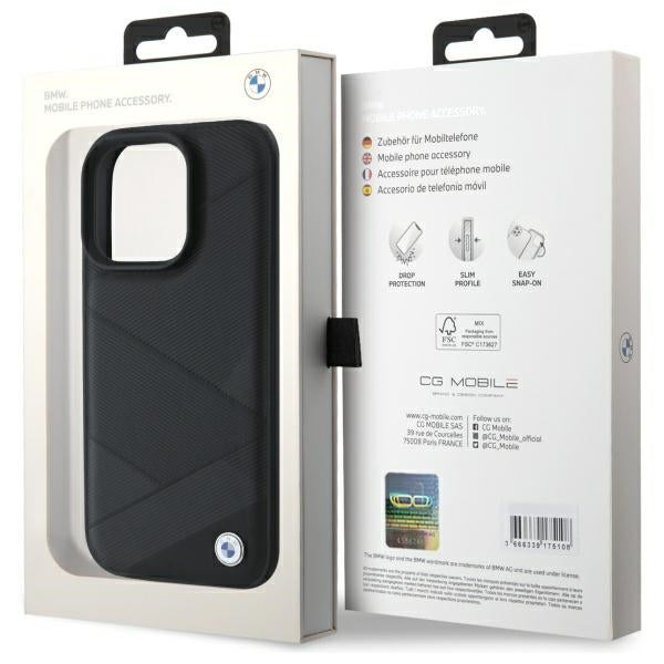 BMW odinis dėklas iPhone 16 Pro Max – juodas