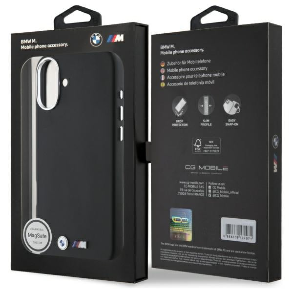 BMW M MagSafe dėklas iPhone 16 Plus – juodas