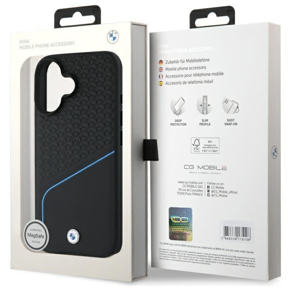 BMW Sign odinis MagSafe dėklas iPhone 16 – juodas