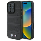 BMW M perforuotas MagSafe dėklas iPhone 16 Pro Max – juodas