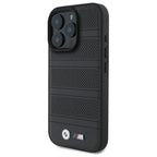 BMW M perforuotas MagSafe dėklas iPhone 16 Pro Max – juodas