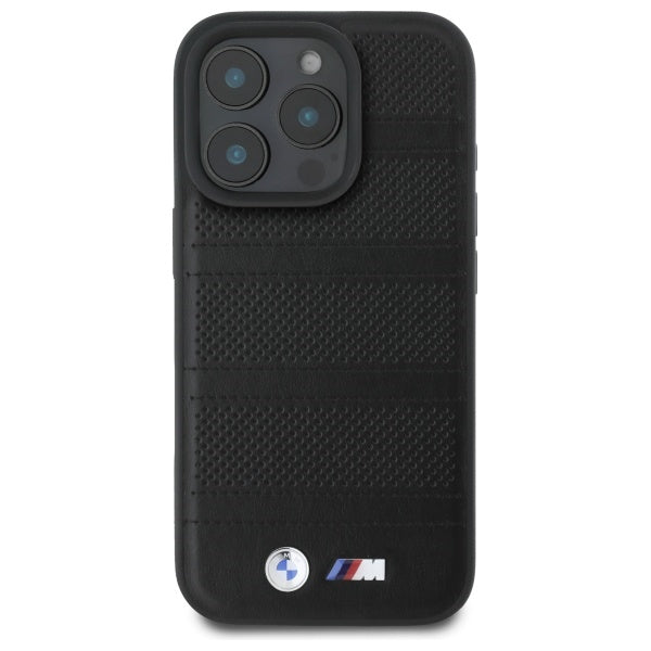 BMW M perforuotas MagSafe dėklas iPhone 16 Pro Max – juodas