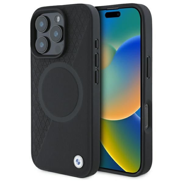 BMW odinis MagSafe dėklas iPhone 16 Pro Max – juodas